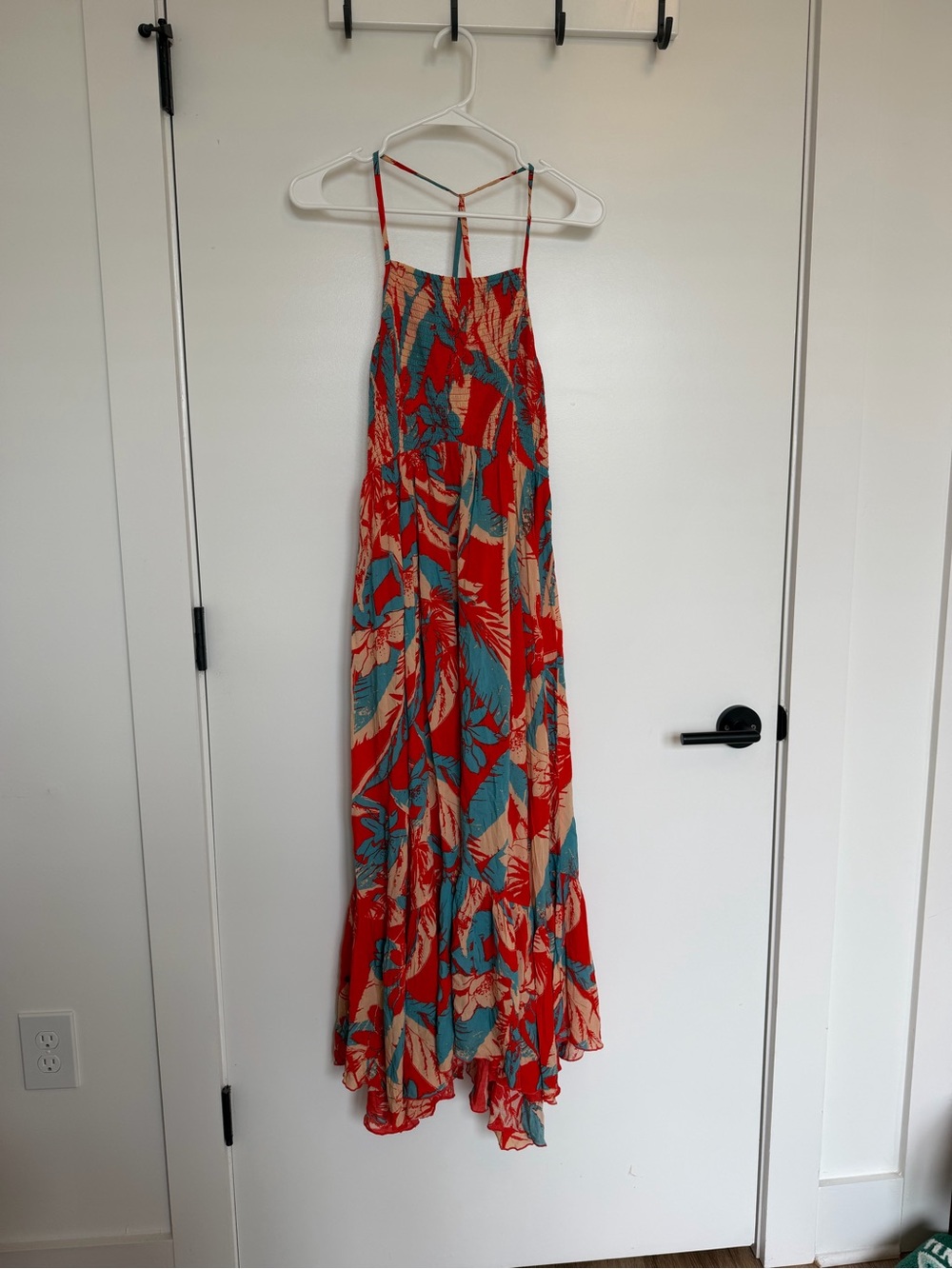 Free People Red and Blue Tropical Maxi Dress - Picture 5 of 5